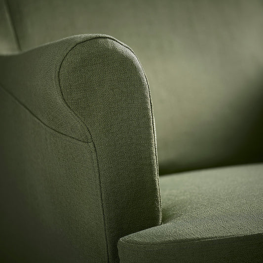 STRANDMON slipcover for wing chair, Naggen grey-green