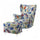 STRANDMON slipcover for armchair/footstool, Stigsbo multicolour/beige