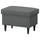 STRANDMON footstool with storage, Nordvalla dark grey, 60x44x40 cm