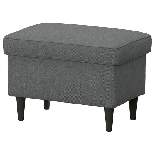 STRANDMON footstool with storage, Nordvalla dark grey, 60x44x40 cm