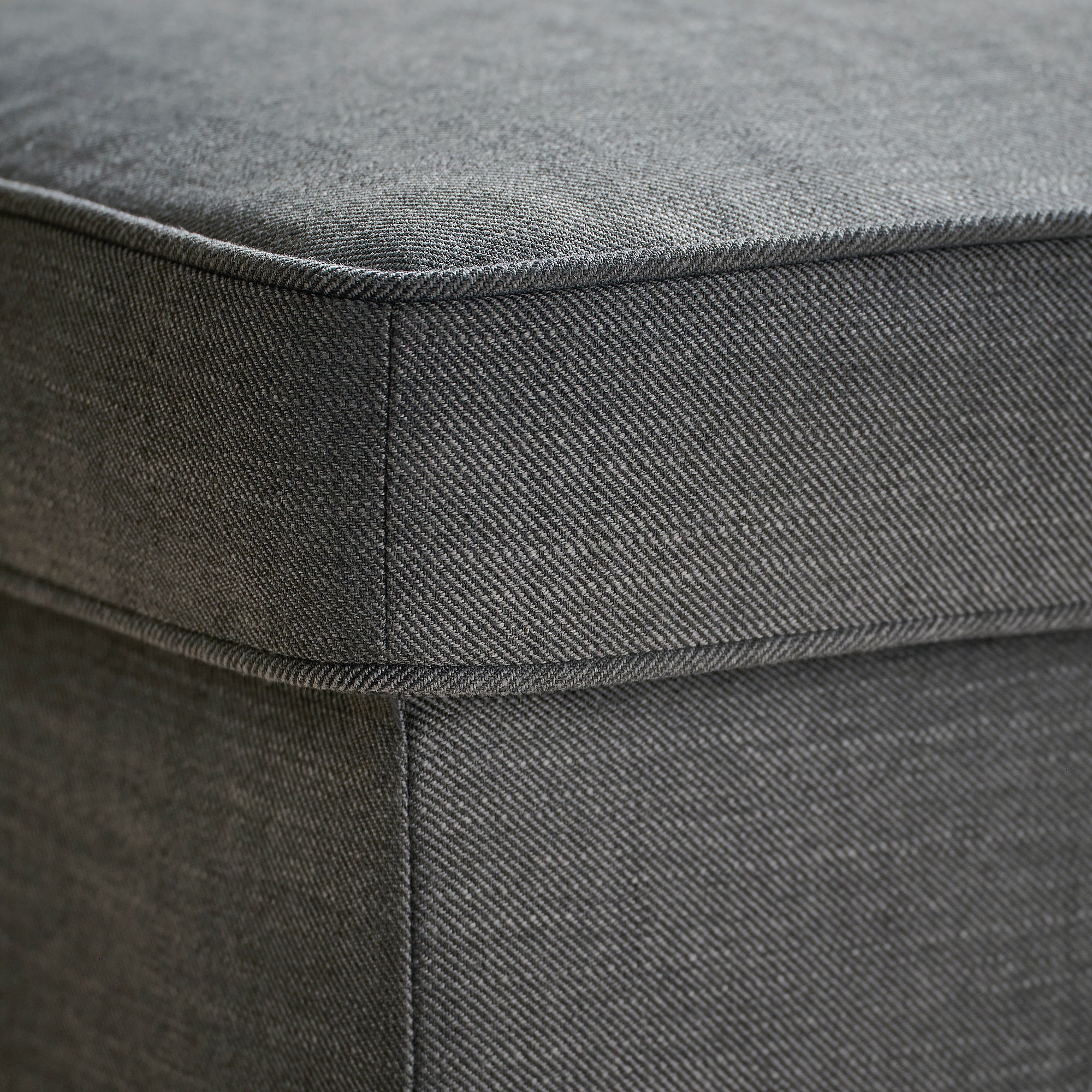 STRANDMON footstool with storage, Nordvalla dark grey, 60x44x40 cm