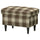 STRANDMON footstool with storage, Talliden beige/brown, 60x40 cm