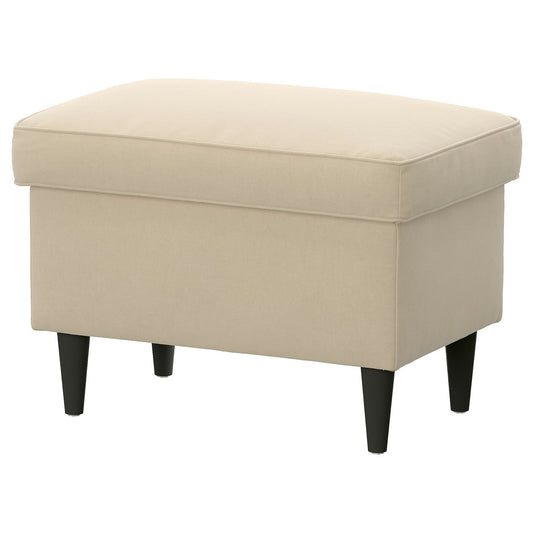 STRANDMON footstool with storage, Tommaboda deep beige, 60x40 cm