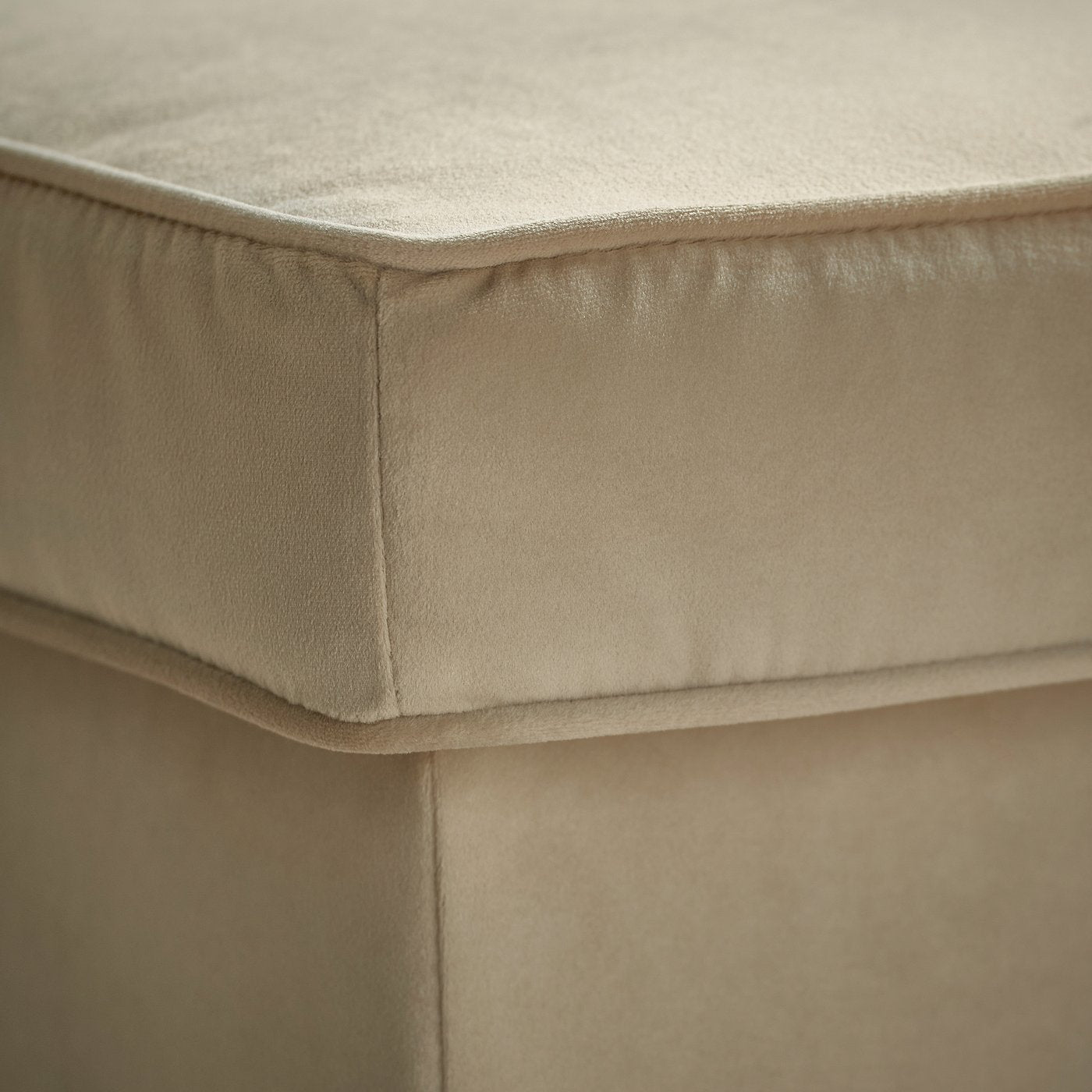 STRANDMON footstool with storage, Tommaboda deep beige, 60x40 cm