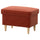 STRANDMON footstool with storage, Tommaboda brown-red, 60x40 cm