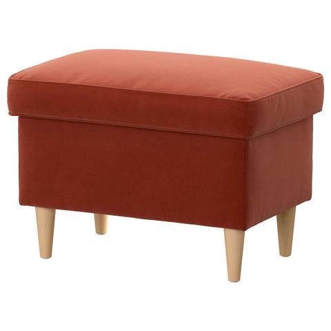 STRANDMON footstool with storage, Tommaboda brown-red, 60x40 cm