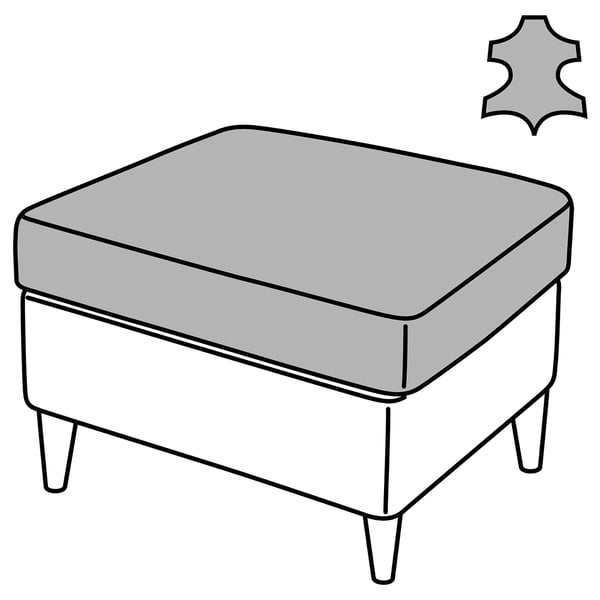 STRANDMON footstool, Grann/Bomstad dark brown, 60x44x40 cm