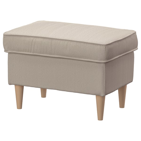 STRANDMON footstool, Kelinge beige, 60x44x40 cm