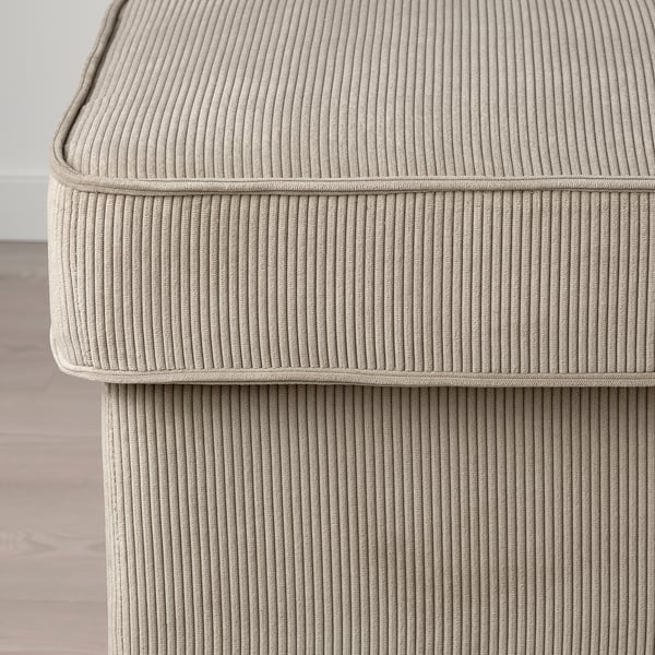 STRANDMON footstool, Kelinge beige, 60x44x40 cm