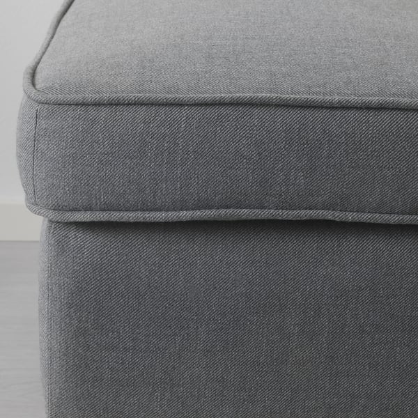 STRANDMON footstool, Nordvalla dark grey, 60x44x40 cm