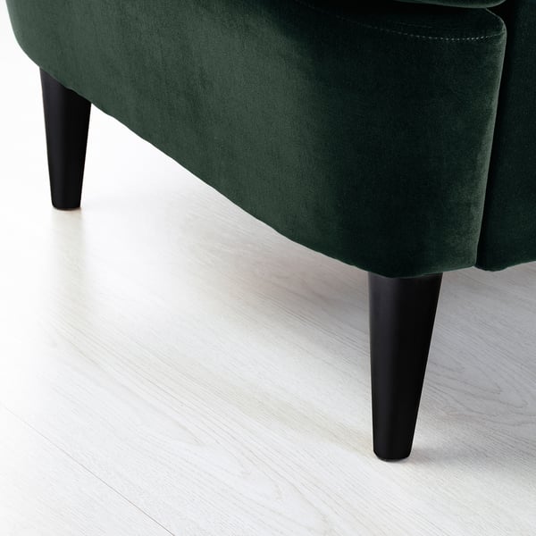 STRANDMON wing chair, Djuparp dark green, 49x101x96 cm