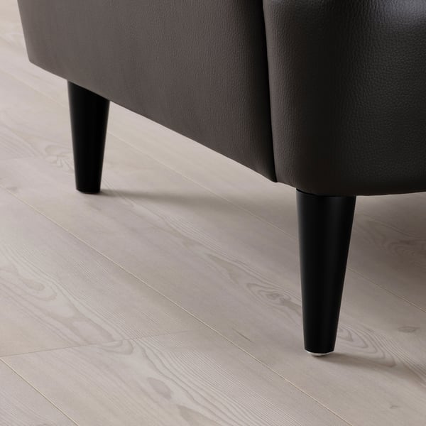 STRANDMON armchair and footstool, Grann/Bomstad dark brown