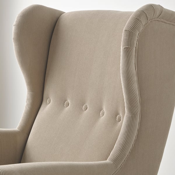 STRANDMON wing chair, Kelinge beige, 82x101x96 cm