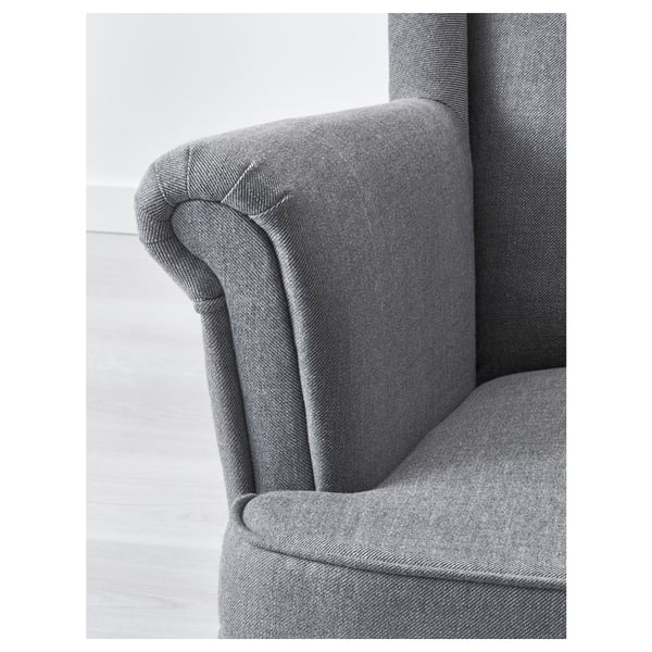 STRANDMON wing chair, Nordvalla dark grey, 82x101x96 cm