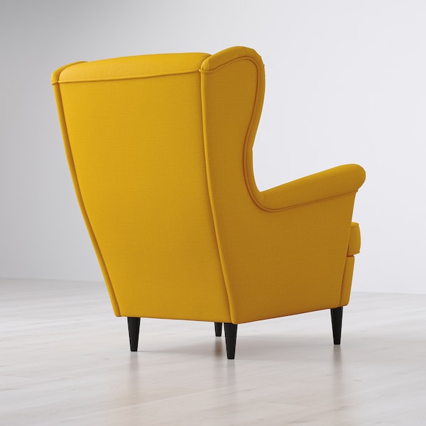 STRANDMON Wing chair, Skiftebo yellow