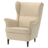 STRANDMON wing chair, Tommaboda deep beige, 49x101x96 cm