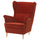 STRANDMON wing chair, Tommaboda brown-red, 49x101x96 cm