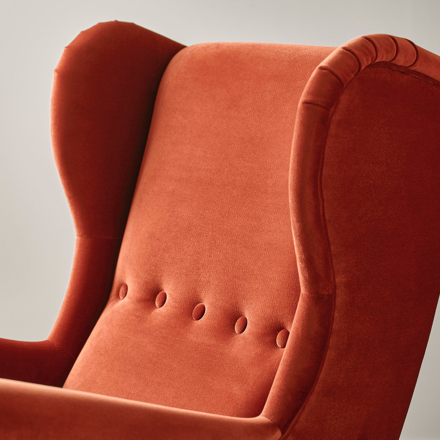 STRANDMON wing chair, Tommaboda brown-red, 82x101x96 cm