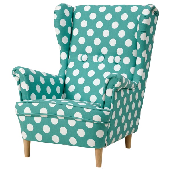 STRANDMON children's armchair, Ebbetorp turquoise, 56x71x62 cm
