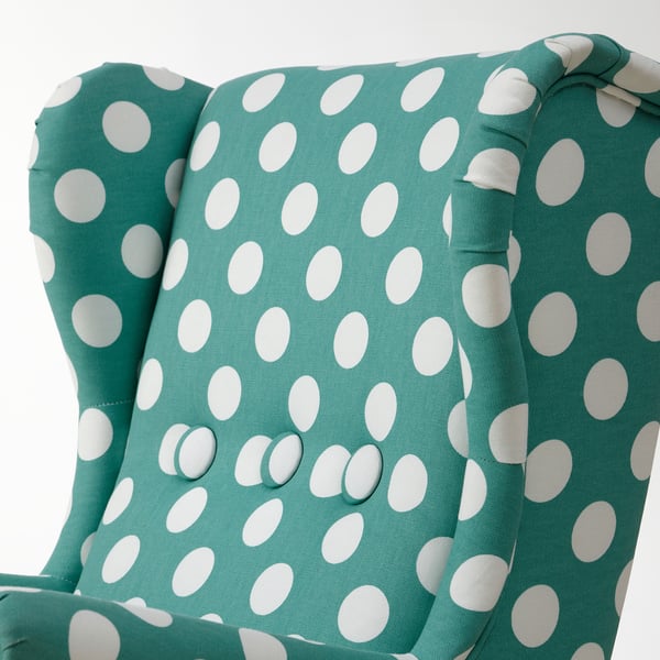 STRANDMON children's armchair, Ebbetorp turquoise, 56x71x62 cm