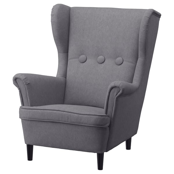 STRANDMON children's armchair, Vissle grey, 44x71x62 cm