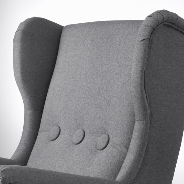 STRANDMON - Armchair, Vissle grey ,