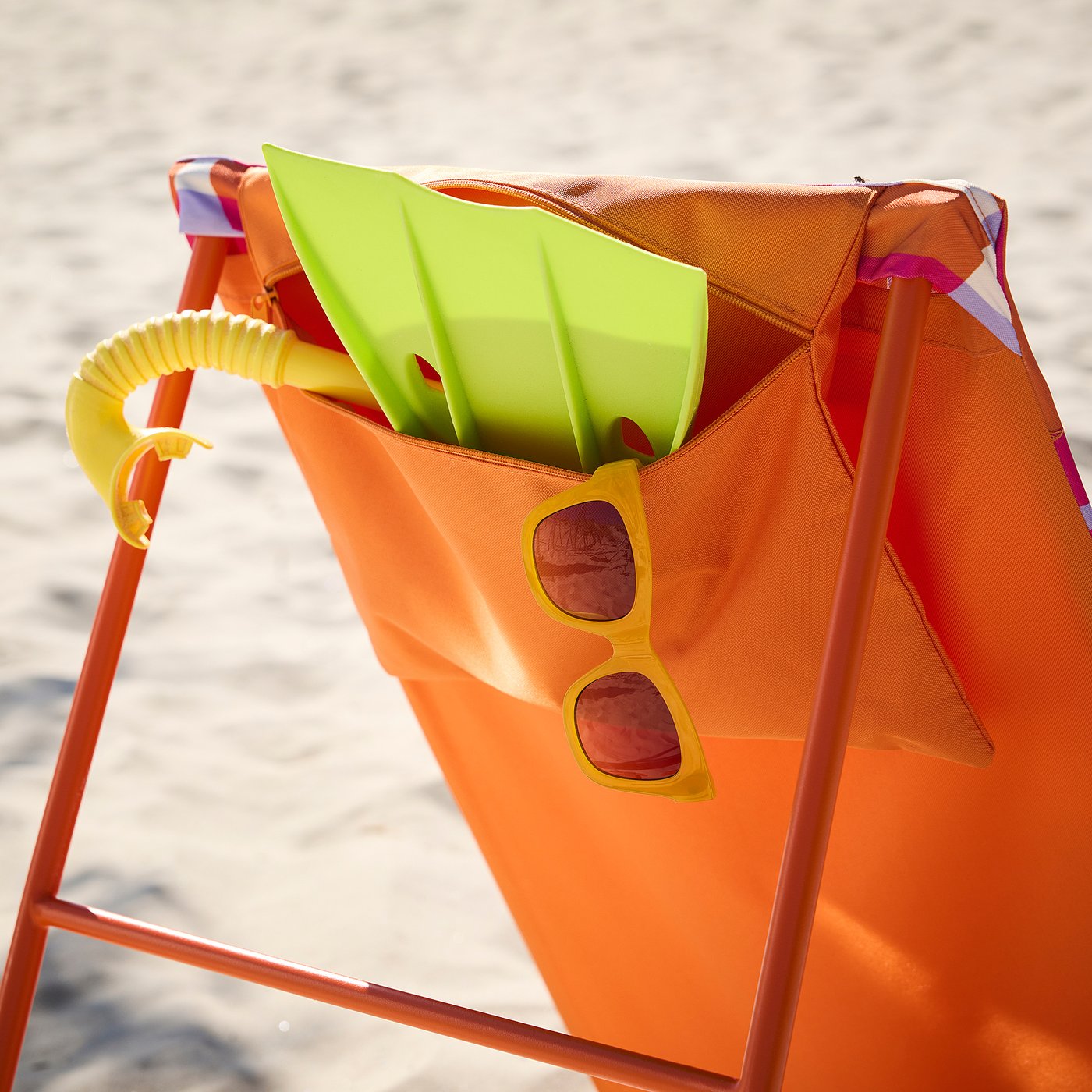 STRANDÖN sun lounger, multicolour, 112x49 cm