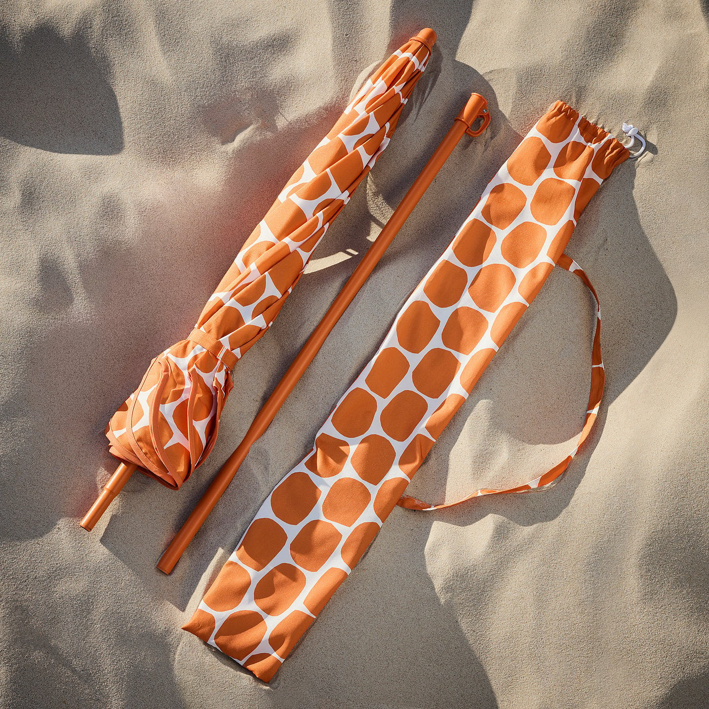 STRANDÖN parasol, bright orange, 140 cm