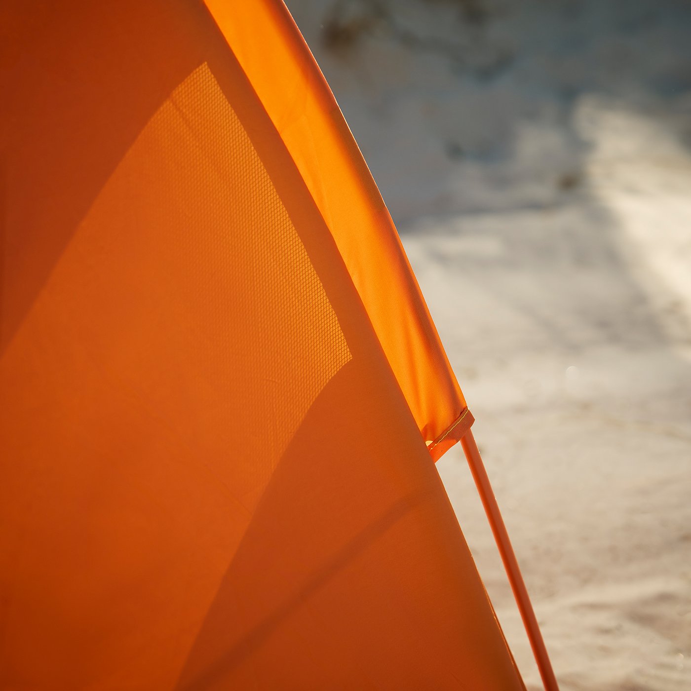 STRANDÖN sun/wind shelter, bright orange/bright yellow, 178x150 cm