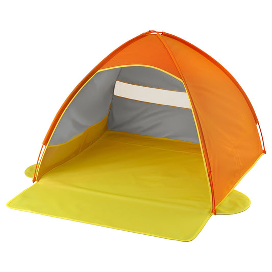 STRANDÖN sun/wind shelter, bright orange/bright yellow, 178x150 cm