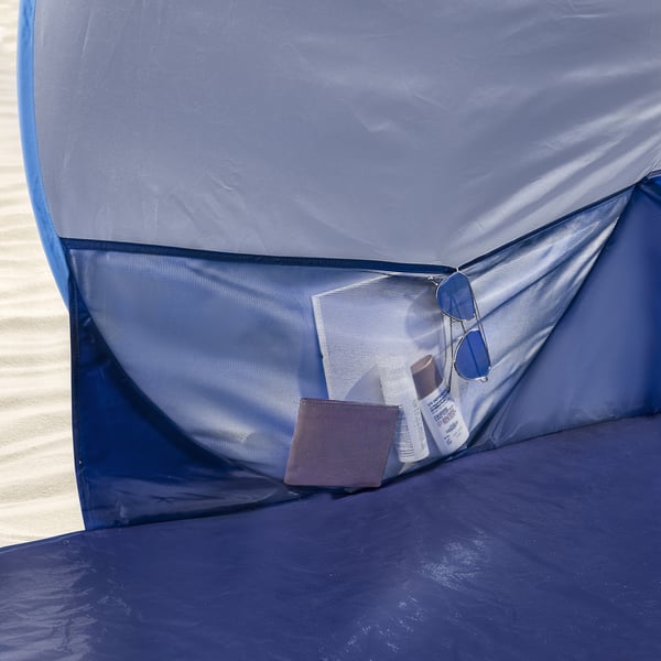 STRANDÖN pop-up sun/wind shelter, blue, 225x113 cm