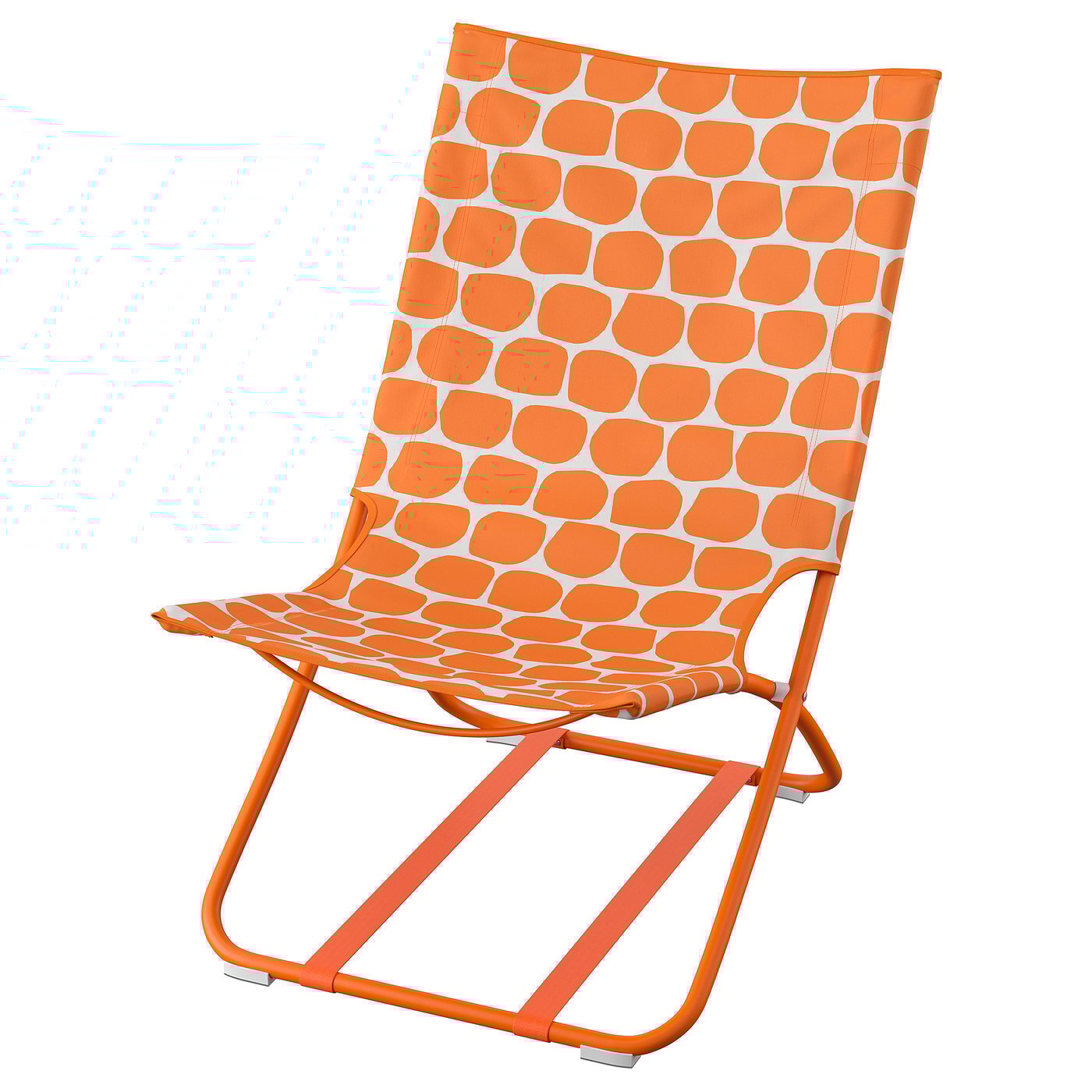 STRANDÖN beach chair, bright orange, 47x79x74 cm