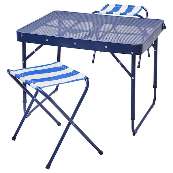 Ikea STRANDÖN - Set tavolo pieghevole, blu