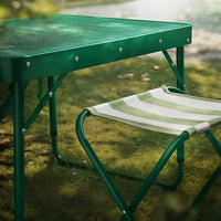 STRANDÖN - Folding table set, green