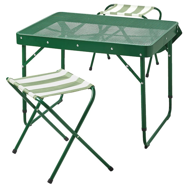 STRANDÖN - Folding table set, green