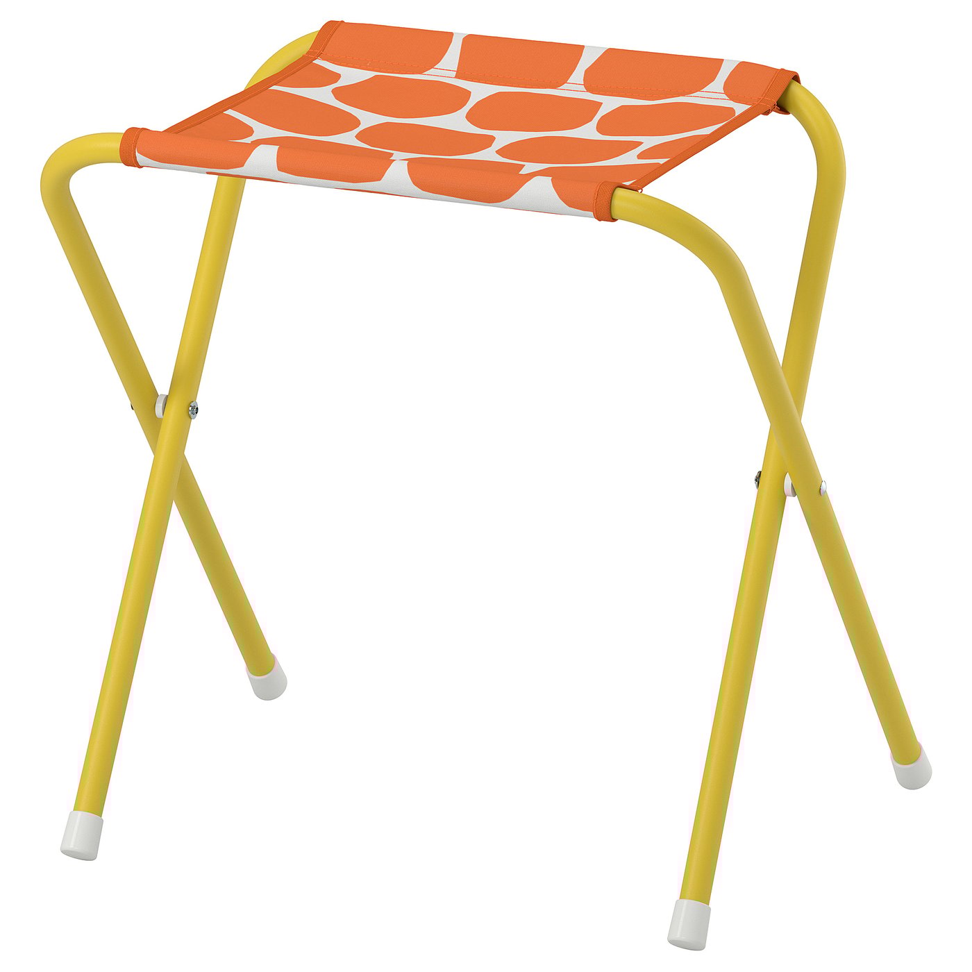 STRANDÖN folding stool, bright yellow/bright orange, 28x41x34 cm