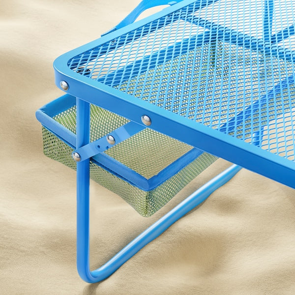STRANDÖN - Folding table, blue,74x43 cm