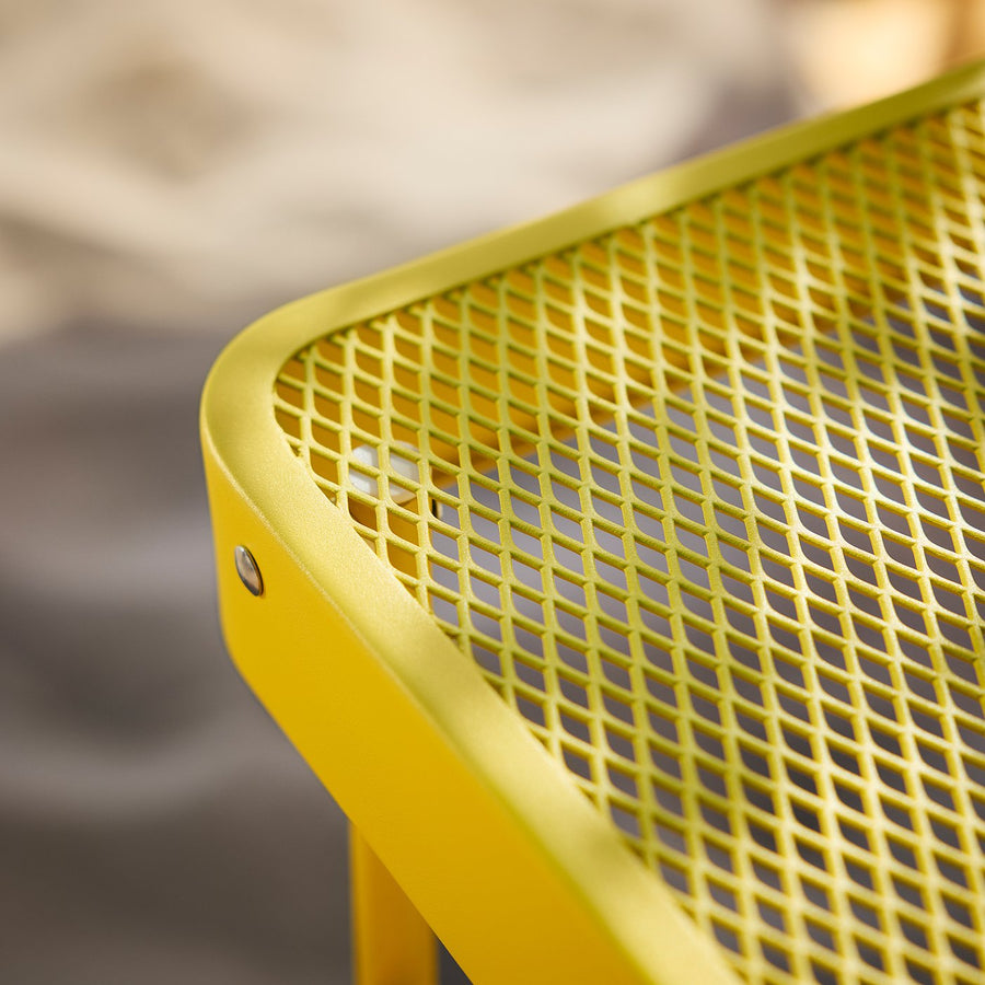 STRANDÖN folding table, bright yellow, 70x55 cm