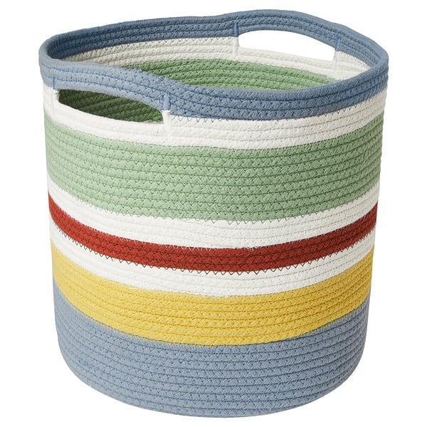 STRANDSKATA - STRANDSKATA Storage bag, braided/multicolour, 30 cm