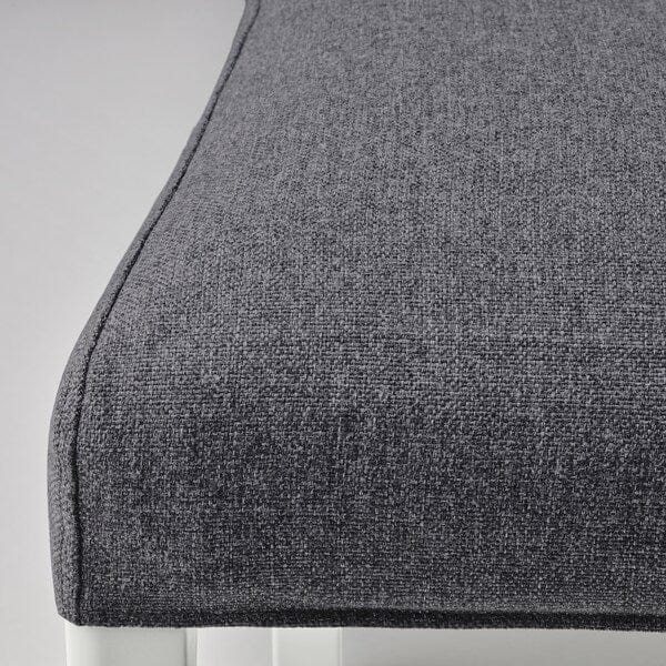 Ikea STRANDTORP / BERGMUND - Table and 4 chairs, white/Gunnared smoke grey white,150/205/260 cm
