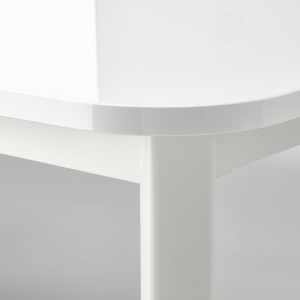 STRANDTORP / BERGMUND table and 4 chairs, white/Orrsta light grey, 150/205/260 cm