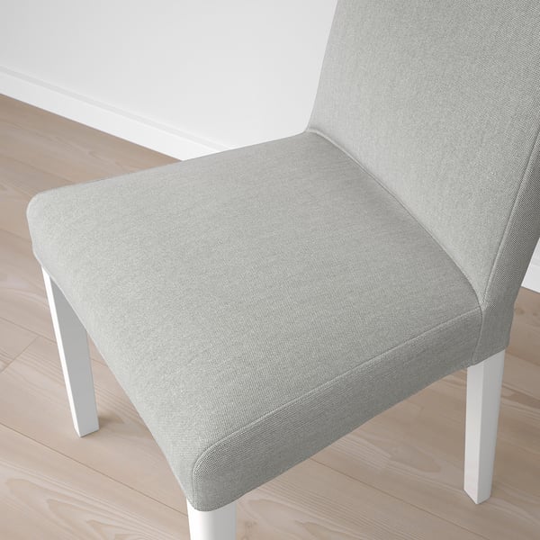 STRANDTORP / BERGMUND table and 4 chairs, white/Orrsta light grey, 150/205/260 cm