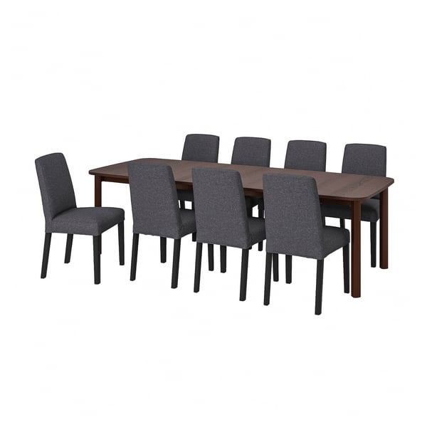 STRANDTORP / BERGMUND Table and 8 chairs ,