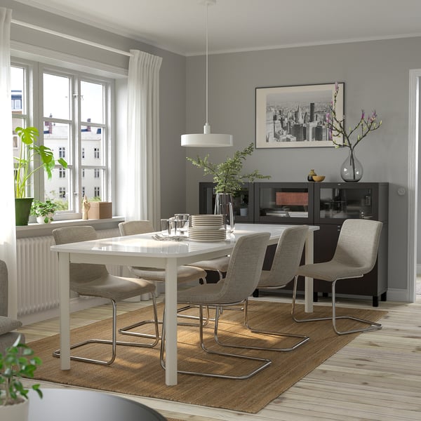 STRANDTORP - STRANDTORP Extendable table, white, 150/205/260x95 cm