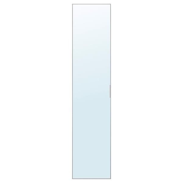STRAUMEN - Door with hinges, mirror glass, 40x180 cm