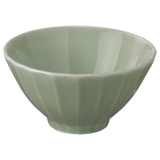 STRIMMIG bowl, stoneware pale grey-green, 11 cm
