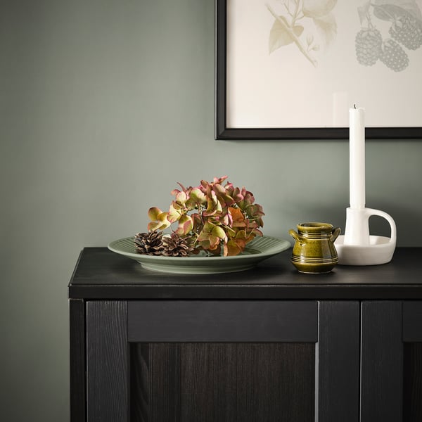 STRIMMIG - Serving dish, pale gray-greenware,29 cm