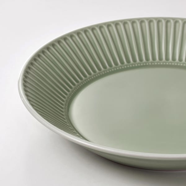 Ikea STRIMMIG - Serving dish, pale gray-greenware,29 cm