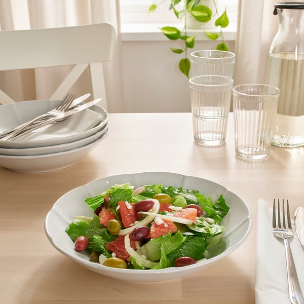 STRIMMIG - STRIMMIG Deep plate, white, 23 cm