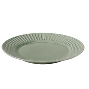 STRIMMIG plate, stoneware pale grey-green, 27 cm